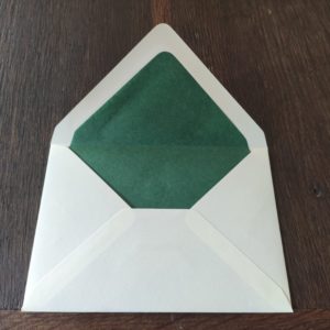 Crown Mill dark green vellum cream