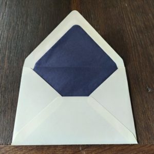 Crown Mill navy blue vellum cream