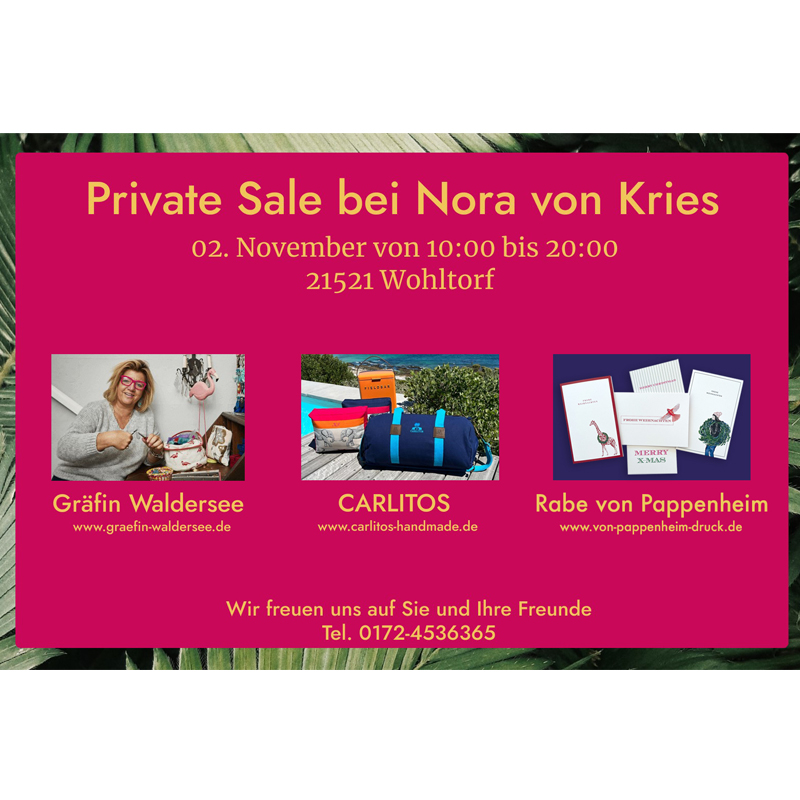 Private Sale Nora von Kries, 02. November 2022