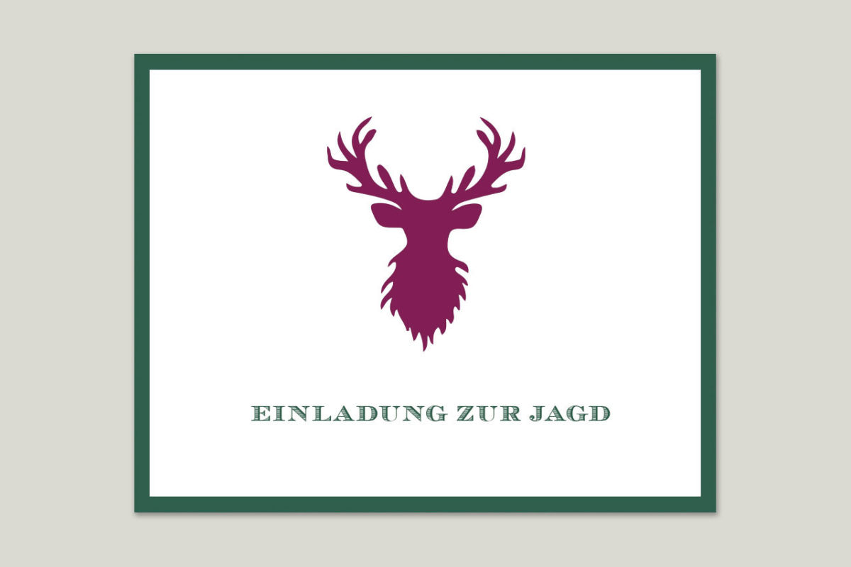 Exklusive Einladungen für die Jagd online bestellen - Elegant