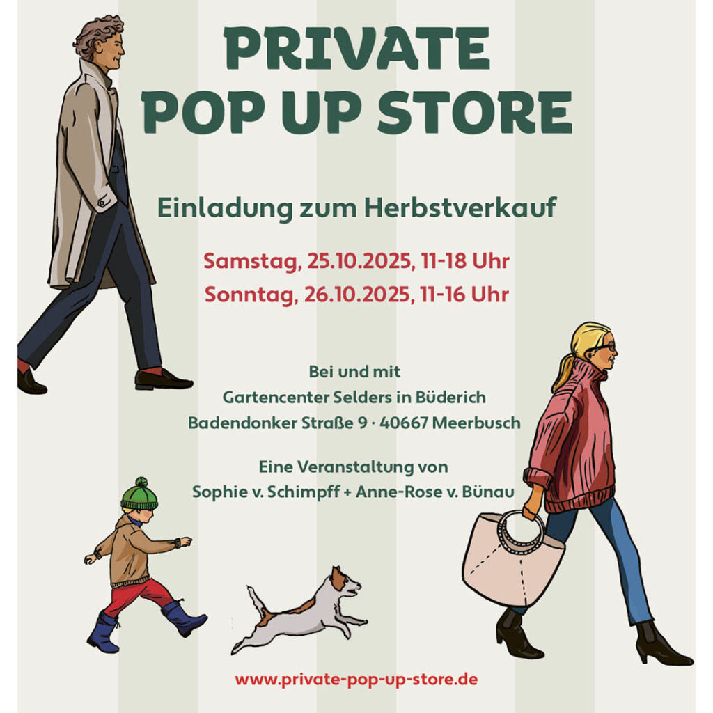 Pop-Up-Store in Meerbusch, 25. – 26. Oktober 2025
