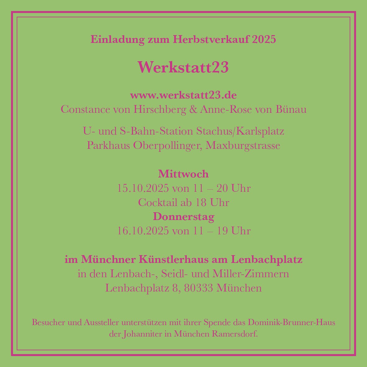 Werkstatt23 Herbstverkauf 25