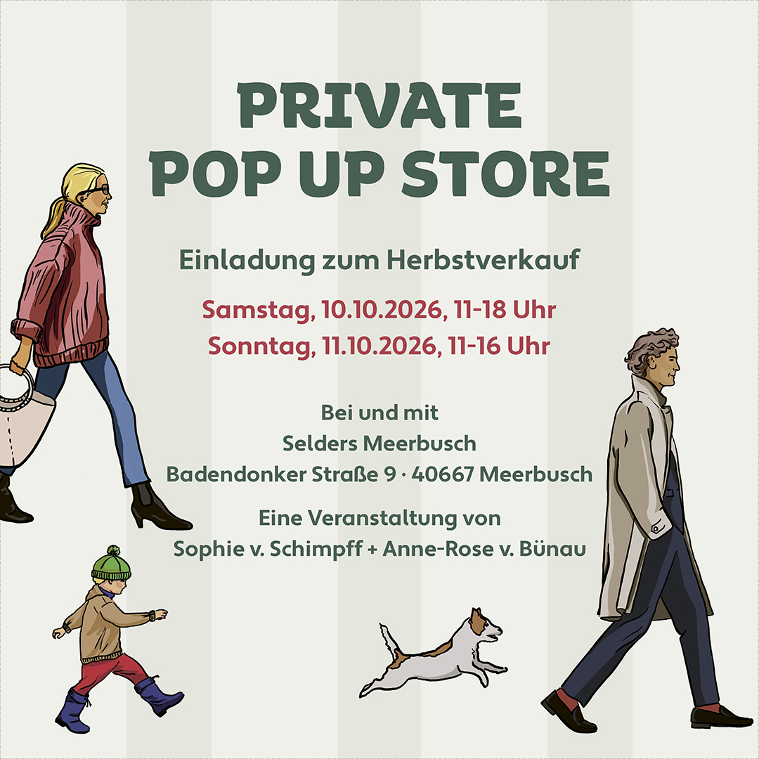 Pop Up Store in Meerbusch, 10. - 11. Oktober 2026
