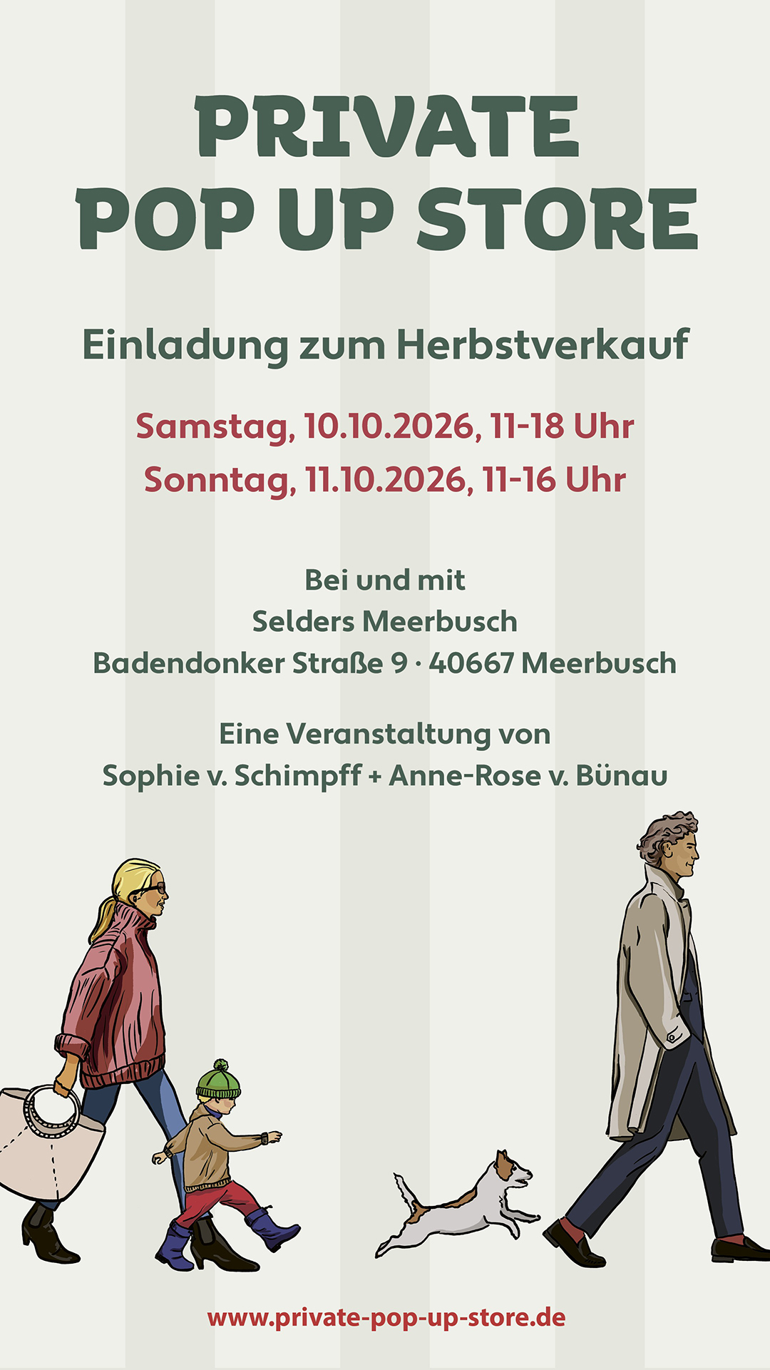 Pop Up Store in Meerbusch, 10. - 11. Oktober 2026