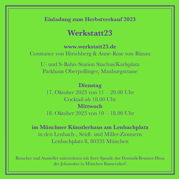 Werkstatt23 in München, 17.-18. Oktober 2023